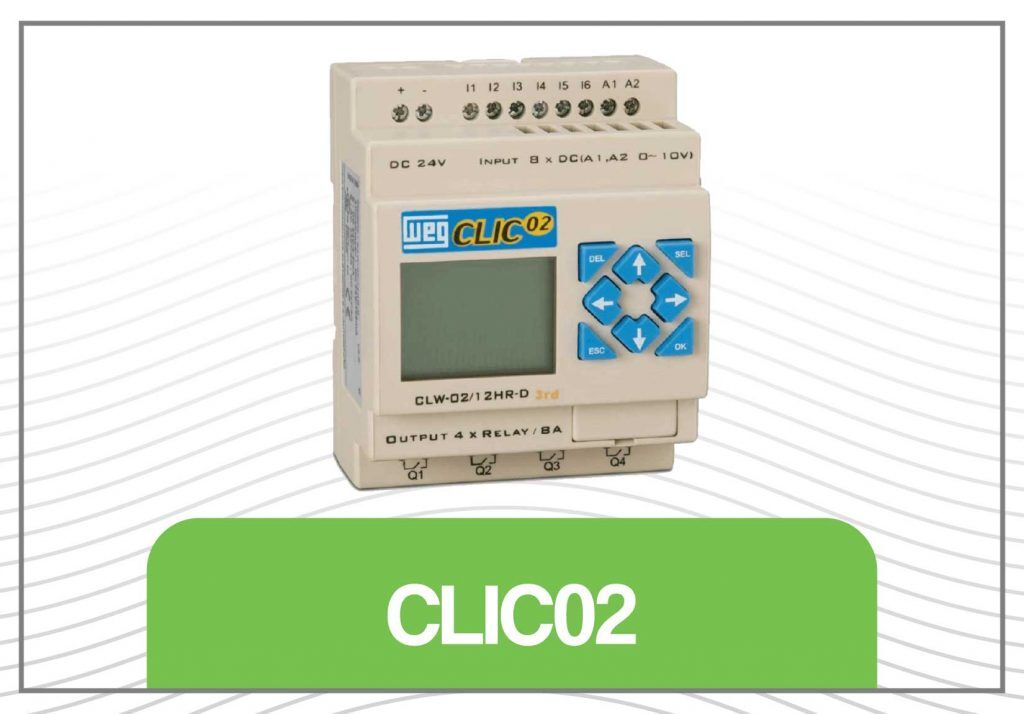 Controlador Lógico Programável - Clic 02 3rd CLP WEG -Revenda WEG